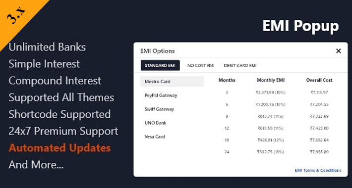 EMI Popup