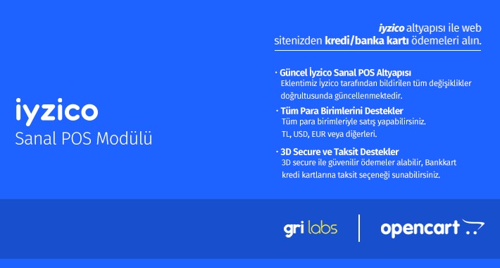 İyzico OpenCart Sanal POS Modülü - İyzico OpenCart