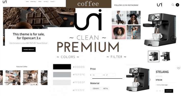 Coffee Opencart Theme Premium