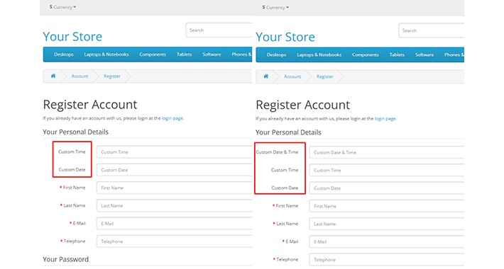 Account Custom Fields Date Time Fix