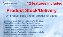 Product Stock/Delivery Status with 12 features