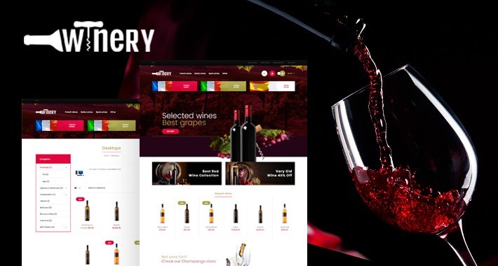 Wine  Multi Store Premium Opencart Theme