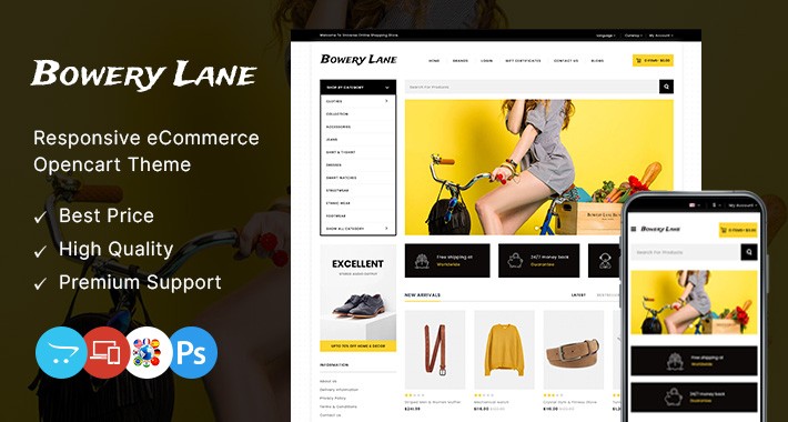 Bowery Lane - Fashion OpenCart Theme - OPCADD062