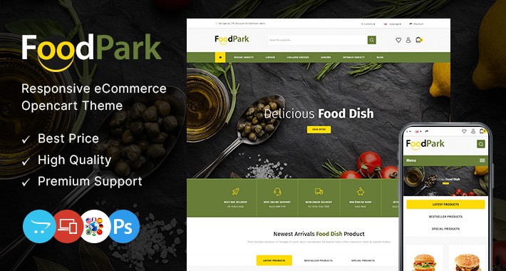 FoodPark Store OpenCart Theme - OPCADD063