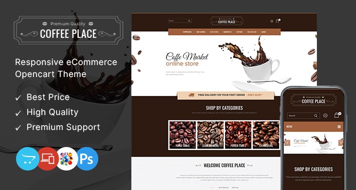 Coffee Place - Coffee OpenCart Theme -  OPCADD040