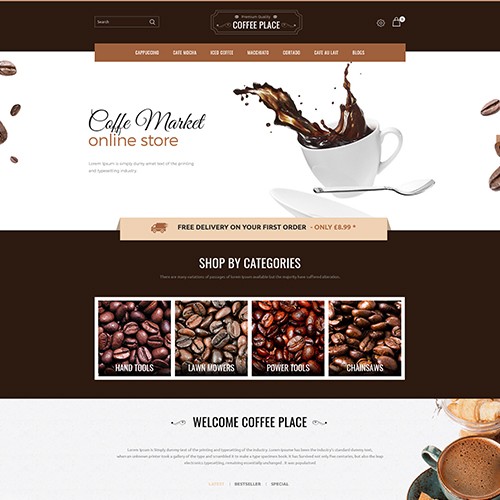 OpenCart - Coffee Place - Coffee OpenCart Theme - OPCADD040