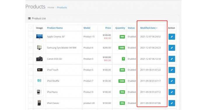 opencart-product-sort-by-date-modified