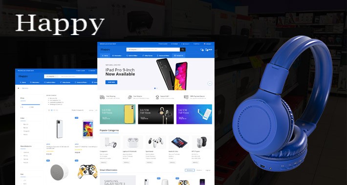 Eletronic Mega Multi Store Opencart Theme