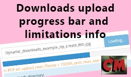 Como Downloads upload progress bar and limitatio..