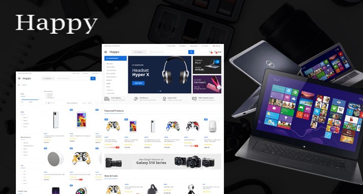 Eletronic Mega Multi Store Opencart Theme