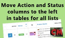 Como Move Action and Status columns