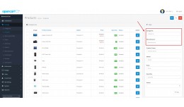 Product Filter - Admin Product List