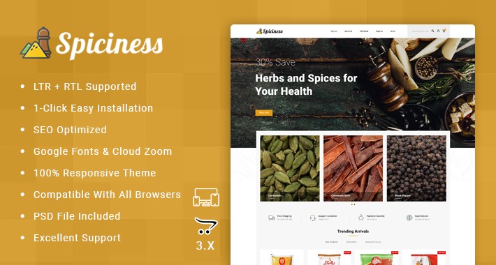 Spiciness - Spice Food Store Opencart Responsive Theme