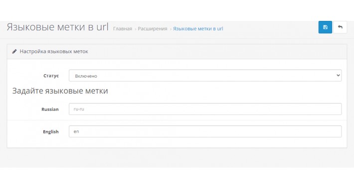 Language tags in url