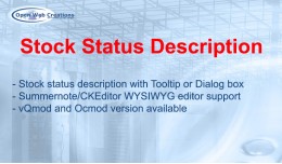 Stock Status Description