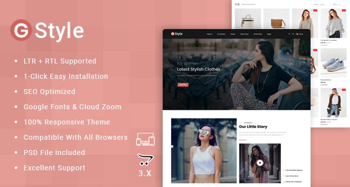 GStyle – Fashion Store OpenCart Responsive Theme