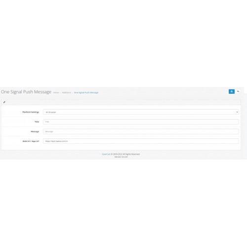 Opencart push notifications with onesignal