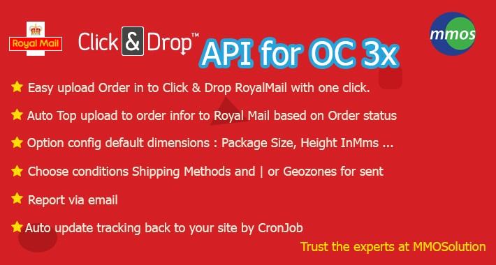 Royal Mail Click and Drop API OC 3x