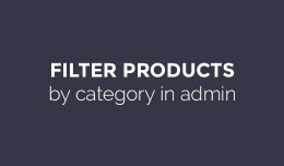 Filter products by category in admin
