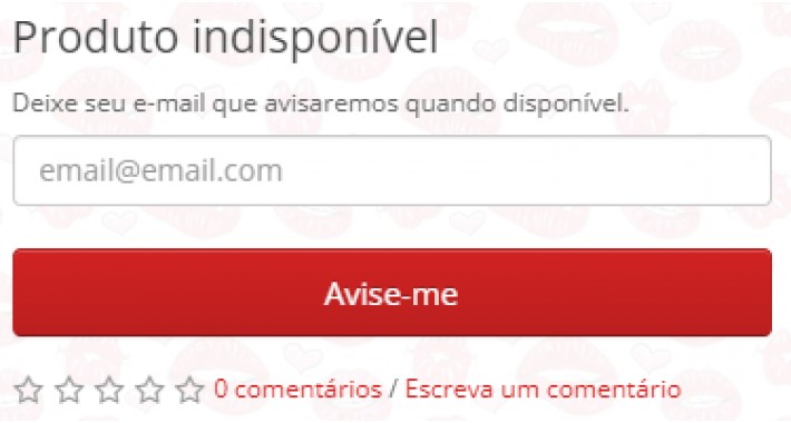 Avise-me Estoque Disponível