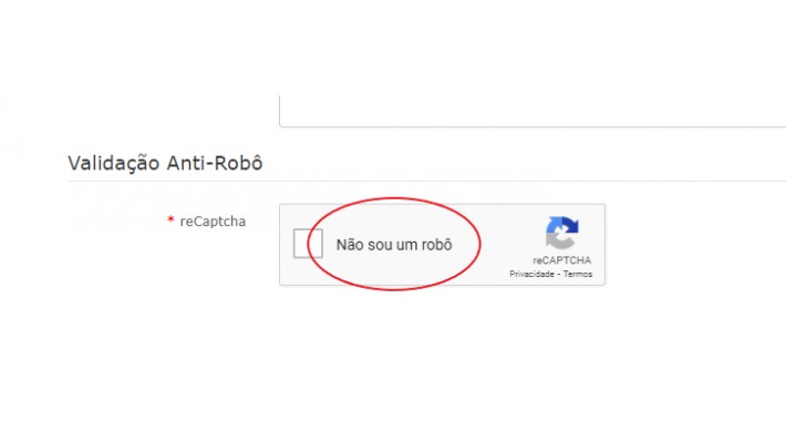 Tradução do Google ReCaptcha para Português