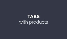 Tabs with products