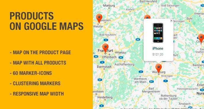 Products on Google Maps