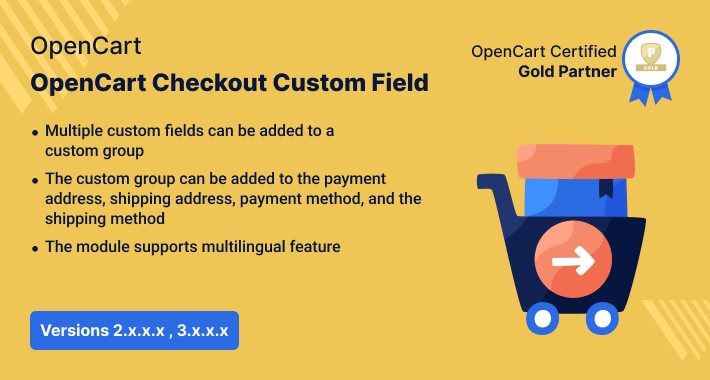 OpenCart Checkout Custom Fields