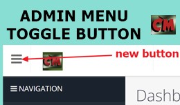 Admin menu toggle button
