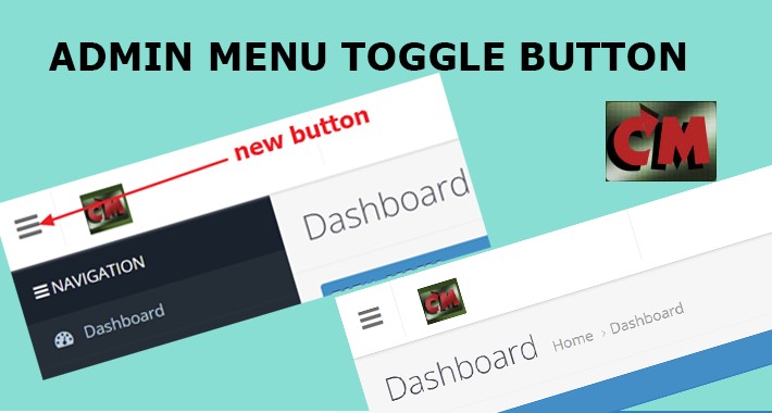 OpenCart - Admin menu toggle button