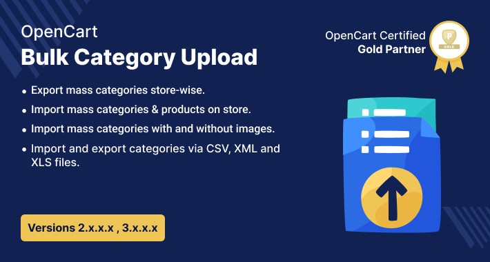 OpenCart - Opencart Bulk Category Upload