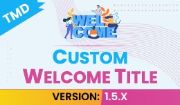 Custom welcome Title(Multillanguage supported )