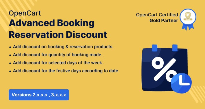 Opencart Advanced Booking Reservation Discount