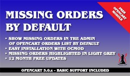 Show Missing Orders in Admin by Default