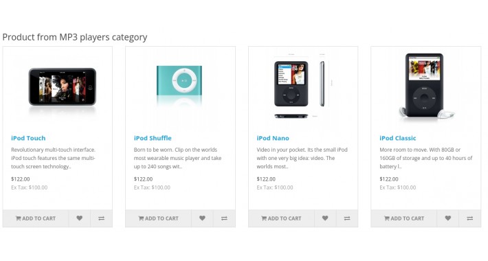 Product based on category