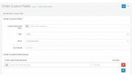 Order Custom Fields