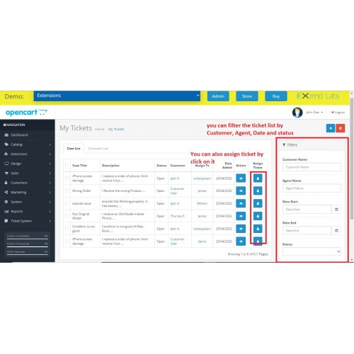 OpenCart Advanced Customer Support Ticket System OpenCart Advanced Customer Support Ticket System