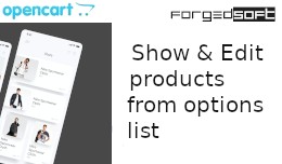 Show and Edit products from Option List