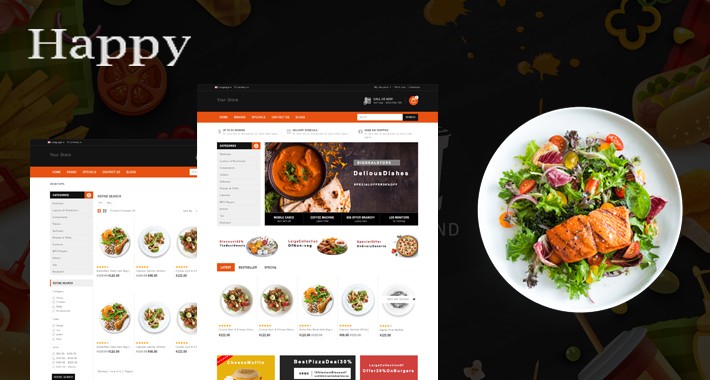Food  Multi Store Premium Opencart Theme