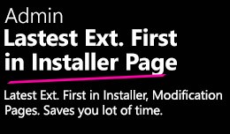 Admin : Latest Extensions First in Installer Pag..