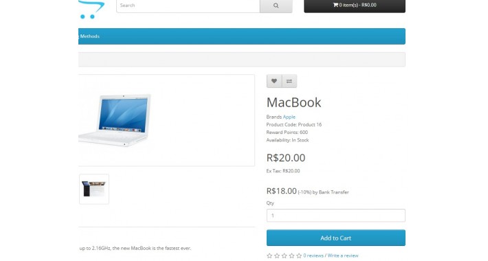 Desconto forma de Pagamento - OpenCart 4