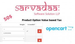 Product Option Value based Tax