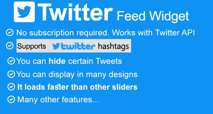 Premium Twitter Feed Widget / Photo Slide Show for Opencart