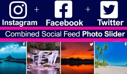 Instagram + Facebook + Twitter Combined Feed Sli..