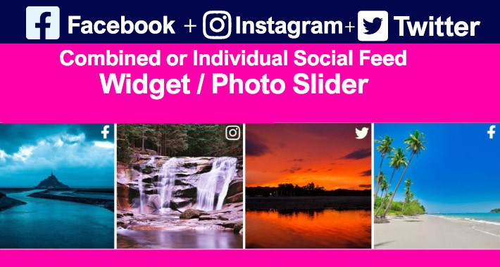 Instagram + Facebook + Twitter Combined Feed Slider for Opencart