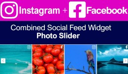 Instagram + Facebook Combined Feed Widget / Slid..