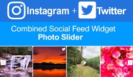 Instagram + Twitter Combined Feed Widget / Slide..