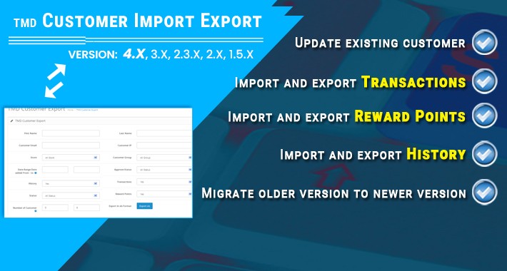 Customer Import Export (1.5.x, 2.x, 3.x & 4.x)