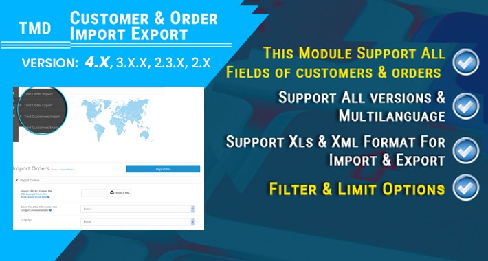 Customer & Order Import Export