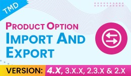 Product option import and export